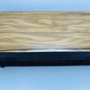 🎵 Vintage Lacquered Wooden Music Jewelry Box with Mirror & Red Velvet